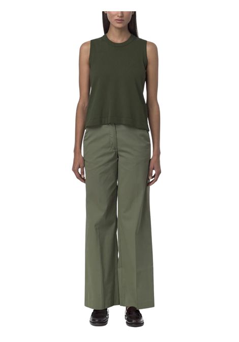 Pantalone bambina verde in cotone K-way | K61367W/MOVERDE