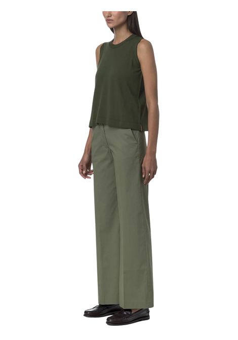 Pantalone bambina verde in cotone K-way | K61367W/MOVERDE