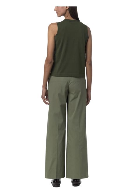 Pantalone bambina verde in cotone K-way | K61367W/MOVERDE