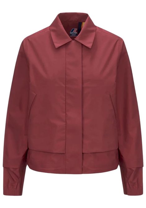 Giubbino bambina bordeau in cotone K-way | K7132SW/MOBORDEAU