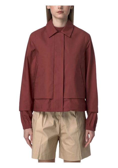 Giubbino bambina bordeau in cotone K-way | K7132SW/MOBORDEAU