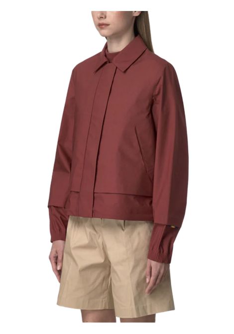 Giubbino bambina bordeau in cotone K-way | K7132SW/MOBORDEAU