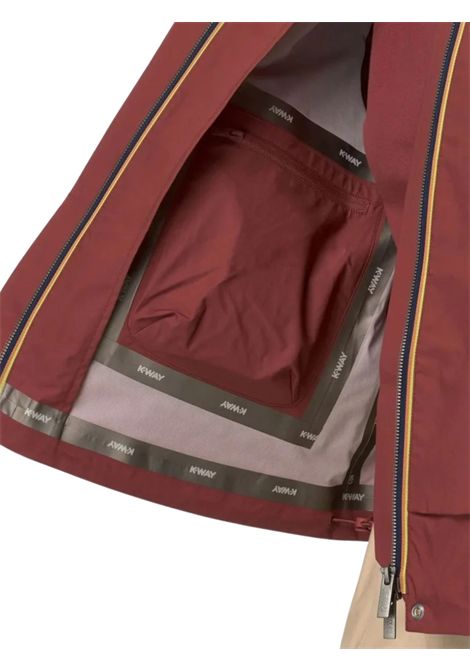 Giubbino bambina bordeau in cotone K-way | K7132SW/MOBORDEAU