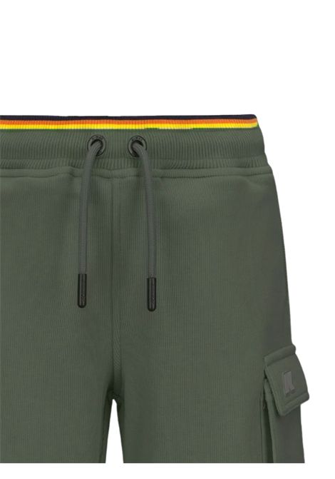Bermuda bambino verde in cotone K-way | K7133SW/MAVERDE