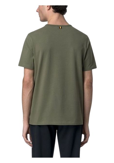 T-shirt bambino verde in cotone K-way | K71349W/MOVERDE