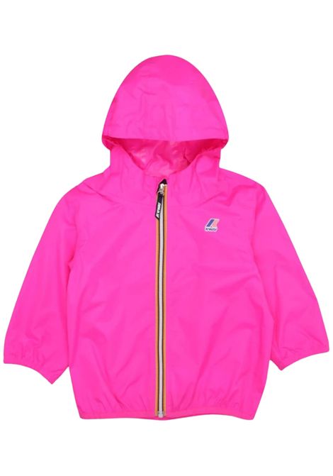 Giubbino neonato fucsia in nylon K-way | K8122BW/SUFUCSIA FLUO