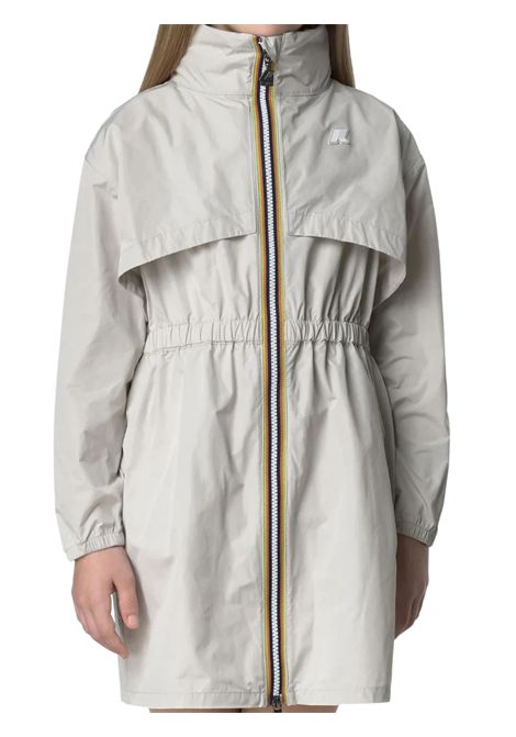 Trench bambina beige in nylon K-way | K8132NW/MOBEIGE