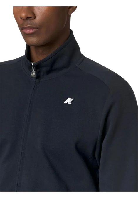 Felpa bambino blu in cotone K-way | K81369W/MOBLU