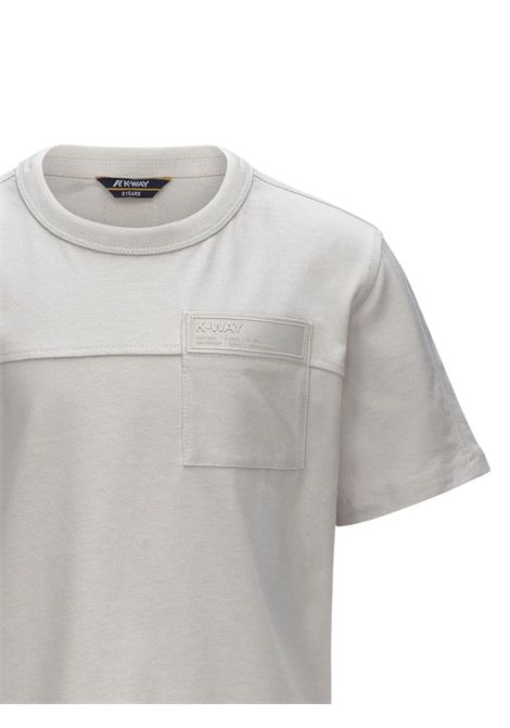 T-shirt bambino bianca in cotone K-way | K81431W/MABIANCO