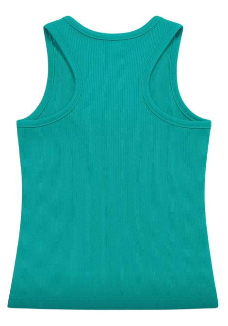Canotta bambina verde in cotone Kenzo | KF10025/FIVERDE ACQUA