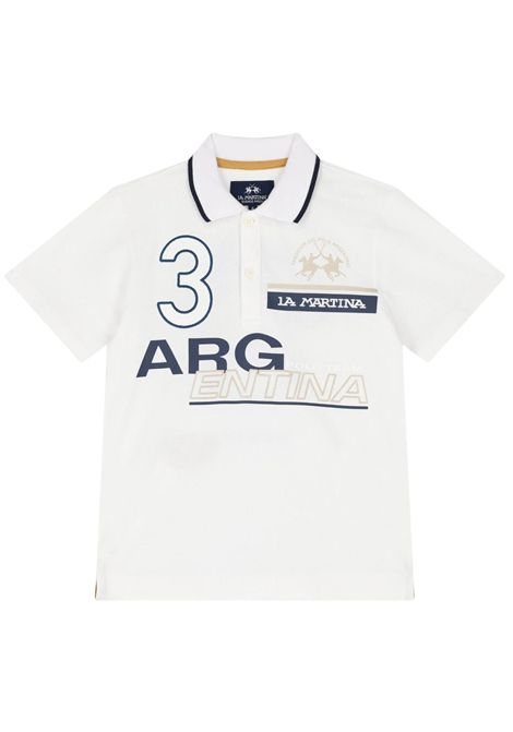 Polo bambino bianca in cotone LA MARTINA | 5F13/MABIANCO