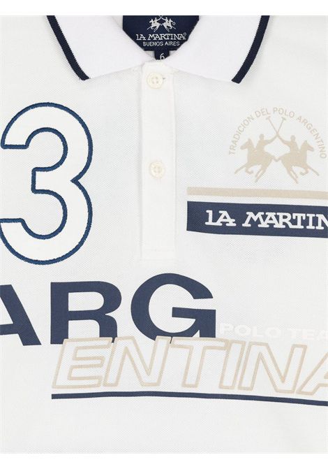 Polo bambino bianca in cotone LA MARTINA | 5F13/MABIANCO