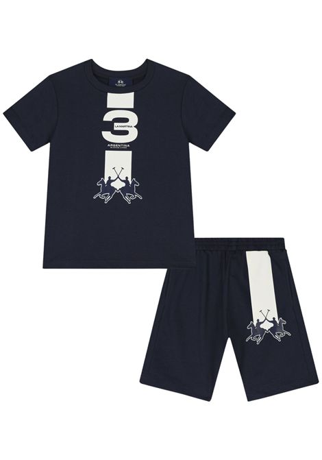 Completo bambino blu in cotone LA MARTINA | V3E5025203/MABLU
