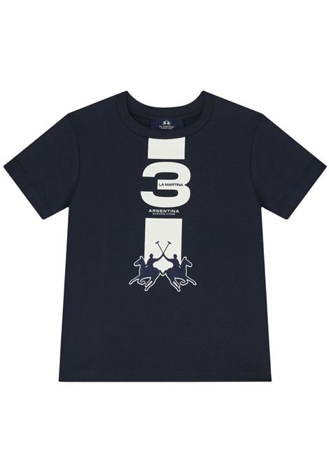 Completo bambino blu in cotone LA MARTINA | V3E5025203/MABLU