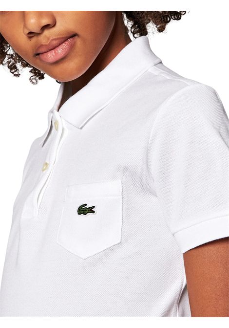 White cotton dress for girls LACOSTE | EJ28160/MABIANCO