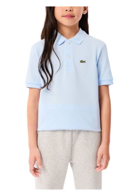 Polo unisex azzurra in cotone LACOSTE | PJ2909/MAAZZURRO