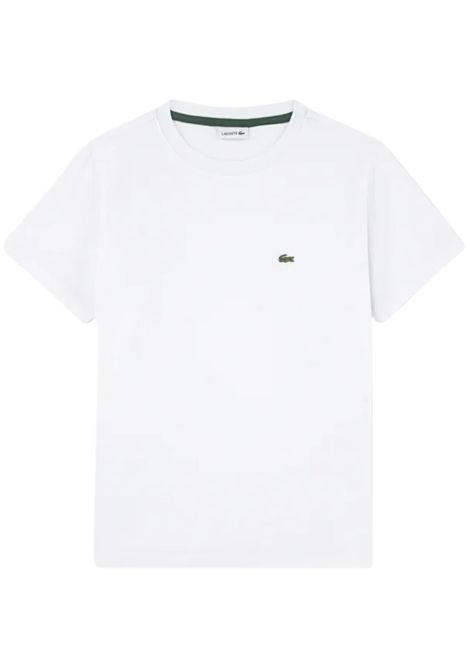 White cotton T-shirt for children LACOSTE | TJ1122/MABIANCO