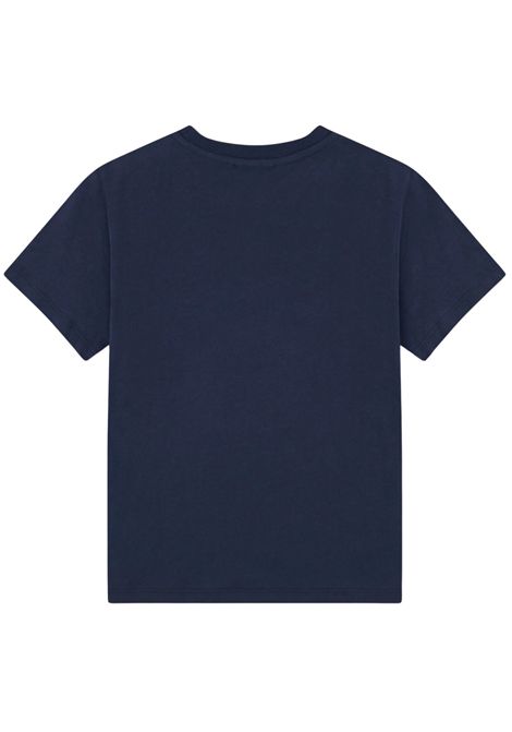 Blue cotton T-shirt for children LACOSTE | TJ1122/MABLU