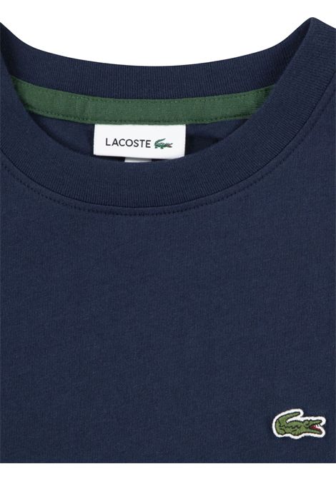 Blue cotton T-shirt for children LACOSTE | TJ1122/MABLU