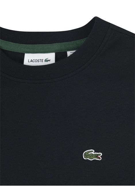 Black cotton T-shirt for children LACOSTE | TJ1122/MANERO