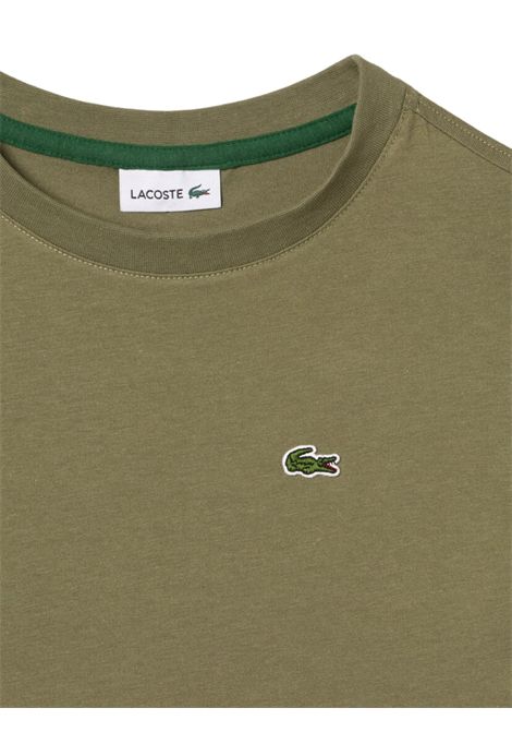 Green cotton T-shirt for children LACOSTE | TJ1122/MAVERDE MILITARE