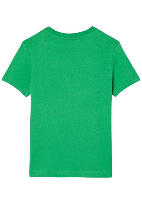 Green cotton T-shirt for children LACOSTE | TJ1122/MAVERDE