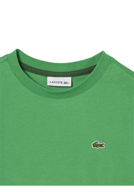 Green cotton T-shirt for children LACOSTE | TJ1122/MAVERDE