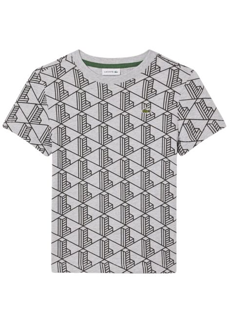 Unisex grey cotton T-shirt LACOSTE | TJ8411/MAGRIGIO