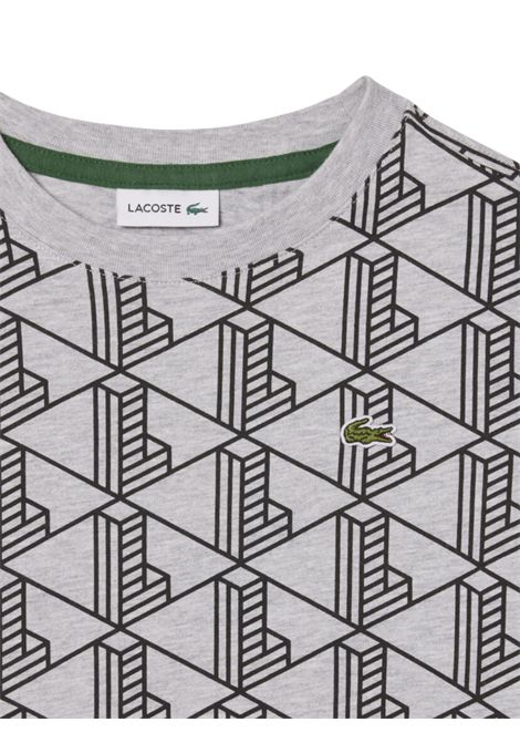 Unisex grey cotton T-shirt LACOSTE | TJ8411/MAGRIGIO