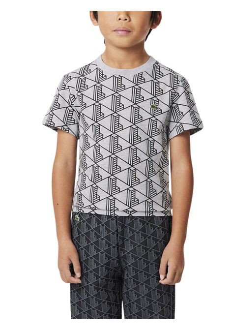 Unisex grey cotton T-shirt LACOSTE | TJ8411/MAGRIGIO