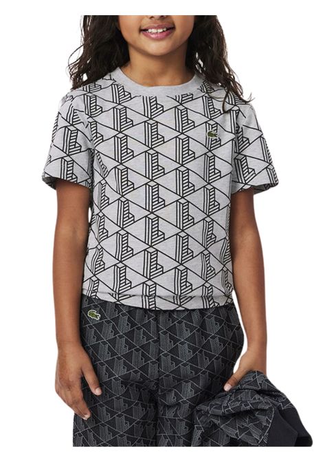Unisex grey cotton T-shirt LACOSTE | TJ8411/MAGRIGIO