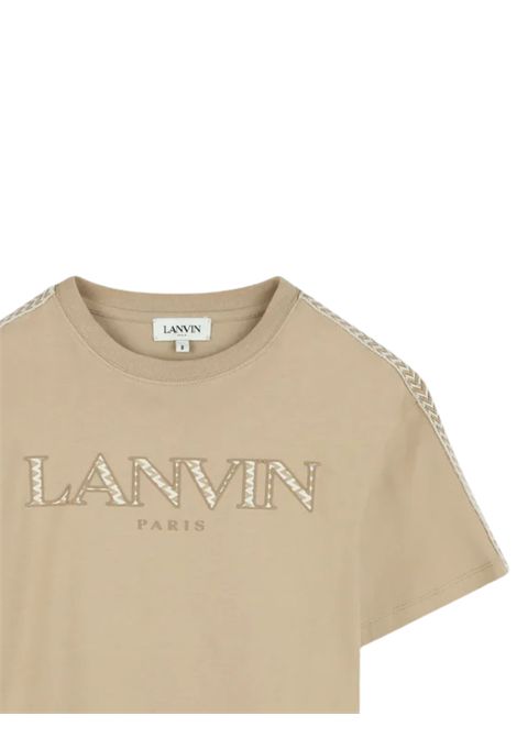 T-shirt bambino beige in cotone LANVIN | N30219/DELBEIGE