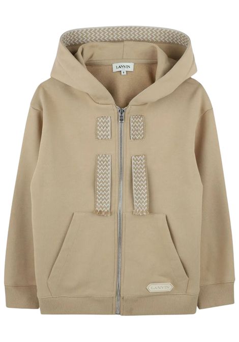 Felpa bambino beige in cotone LANVIN | N30228/DELBEIGE