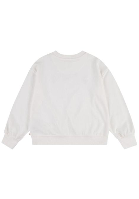 Felpa bambina bianca in cotone LEVI'S | 3EK796/MOBIANCO