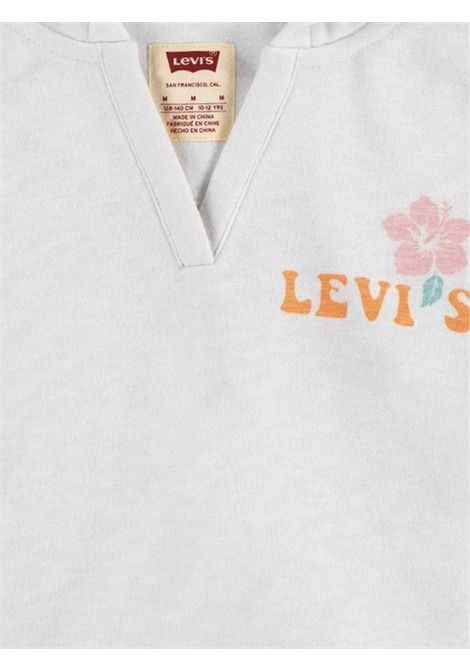 Felpa bambina bianca in cotone LEVI'S | 4EK175/MOBIANCO