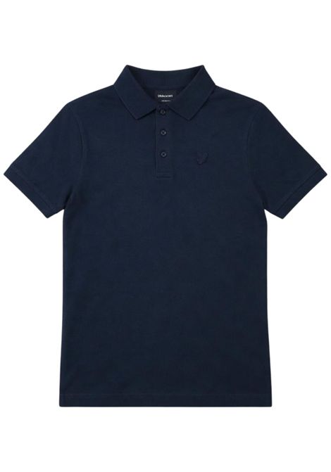 Polo bambino in cotone e lino LYLE & SCOTT | 2204BLU