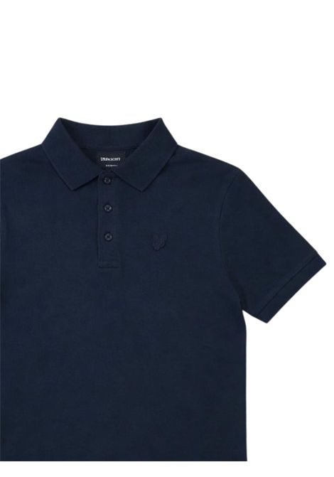 Polo bambino in cotone e lino LYLE & SCOTT | 2204BLU