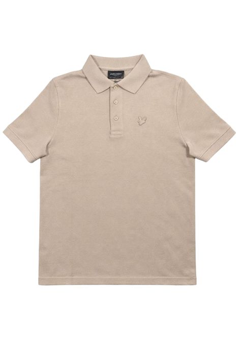 Polo bambino in cotone e lino LYLE & SCOTT | 2204SABBIA