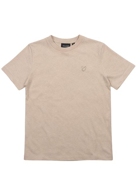 T-shirt bambino in cotone e lino LYLE & SCOTT | 53465SABBIA
