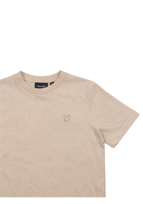 T-shirt bambino in cotone e lino LYLE & SCOTT | 53465SABBIA