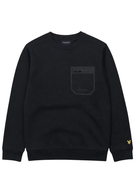 Black cotton sweatshirt for children LYLE & SCOTT | 53506NERO