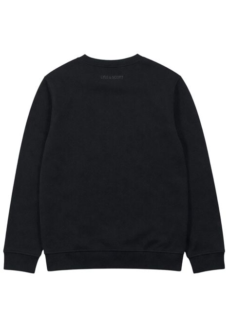 Black cotton sweatshirt for children LYLE & SCOTT | 53506NERO