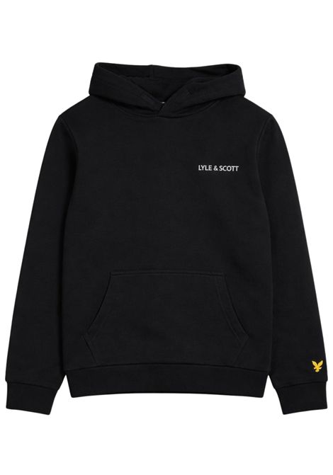 Black cotton sweatshirt for children LYLE & SCOTT | 53531NERO