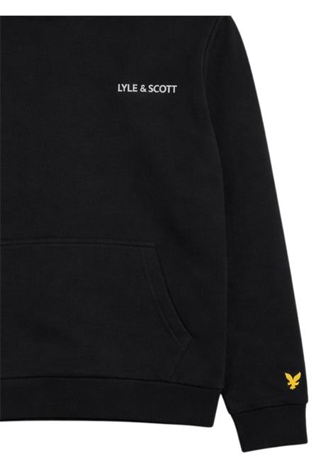 Black cotton sweatshirt for children LYLE & SCOTT | 53531NERO