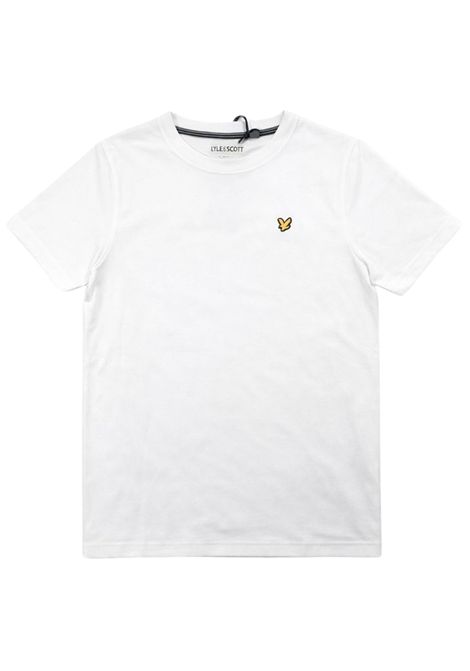 T-shirt bambino bianca in cotone LYLE & SCOTT | 54360BIANCO