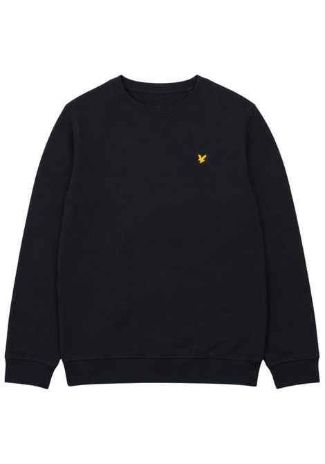 Black viscose sweatshirt for children LYLE & SCOTT | 54411NERO