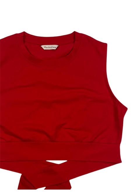 Top bambina rosso in cotone Manila Grace | 130YMJS25/SUROSSO