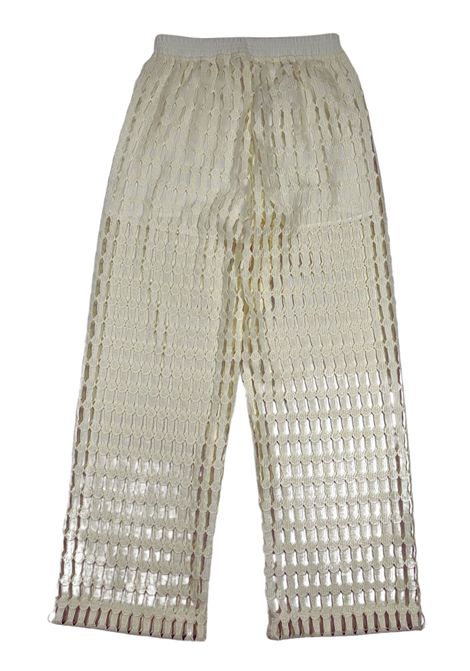 Pantalone sbucato bambina panna Manila Grace | 237PMFJS25/SUPANNA