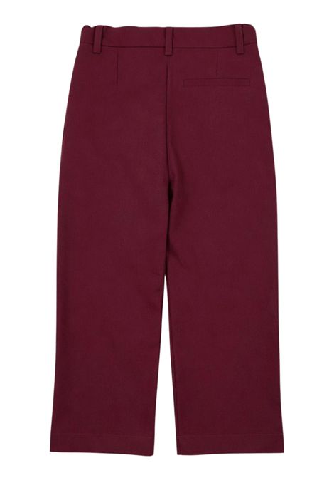 Burgundy viscose trousers for children Manuel Ritz | 3261BORDEAU