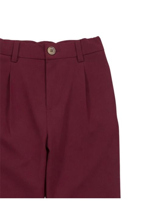 Burgundy viscose trousers for children Manuel Ritz | 3261BORDEAU